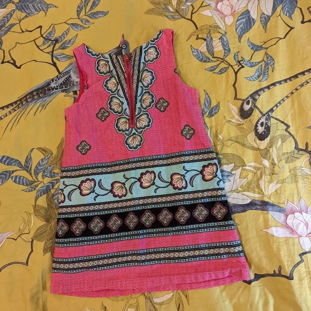 OSHKOSH genuine kids pink retro 60s style dress 2t euc